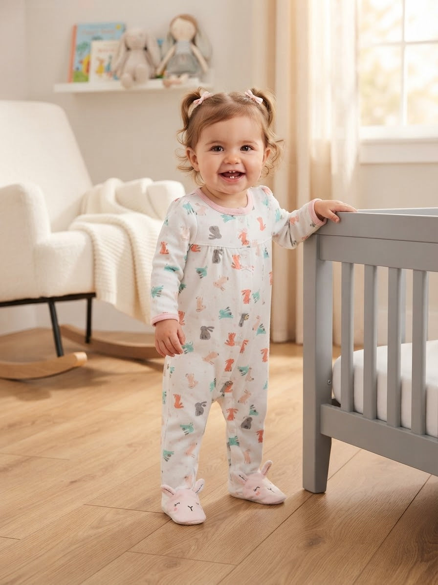 overall coton rabbits multicolor