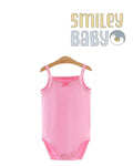 Baby Girls Spaghetti Strap Bodysuit Sleeveless  PINK