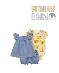 Baby 3-Piece yellow butterfly