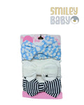 Hudson Baby Cotton Headband set 3pcs BLUE