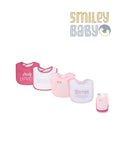 4 Bibs towel Pack SWEET PINK