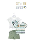 Boys T-Shirt and Mesh Shorts Outfit Set 3PCS GREEN BEANS