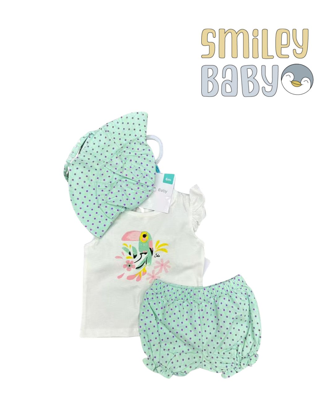 Baby 3-Piece GREEN BIRDS