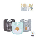 3Pcs Interlock Bibs milk belly