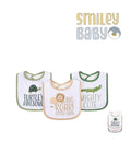3Pcs Interlock Bibs animals