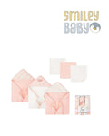Baby Hooded Towel SET 6PCS PINK LOVE