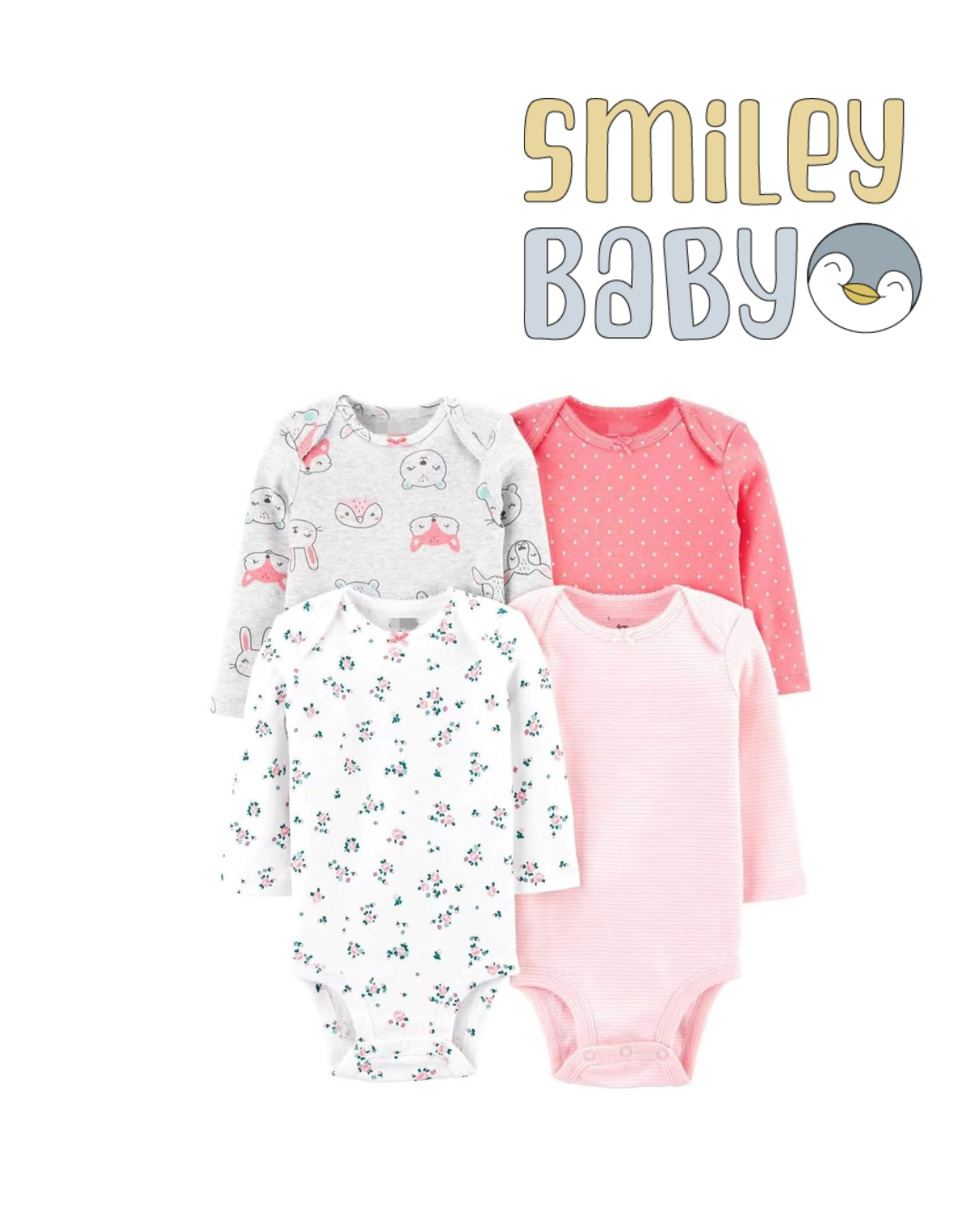 4pcs long sleeve animals