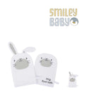 Baby Bath Mitt WHITE RABBITS