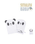 Baby Bath Mitt WHITE PANDAS