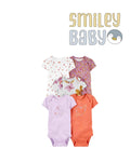 Baby GIRL Cotton Bodysuits PURPLE BEAR