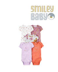 Baby GIRL Cotton Bodysuits PURPLE BEAR