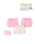 Scratch Mittens Set 3Pc PINK HEART