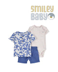 Baby 3-Piece blue LEAVES
