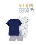 Baby 3-Piece BLUE cotton