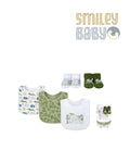 baby Boy Bibs and Socks 5 Pcs Set GREEN WILD LITTLE ONE