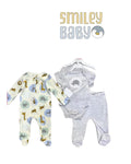 Baby 2-Piece set and overall GRY ELEPHANT