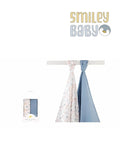 BAMBOO MUSLIN  Swaddles BLUE set 2pcs