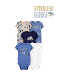 Baby Boy Cotton Bodysuits ANIMALS