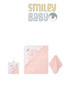 Bebe Favour Baby Hooded Towel Hello pink