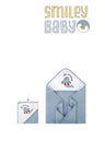 Bebe Favour Baby Hooded Towel BLUE WHALE