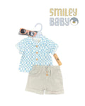Baby 3-Piece blue and gray