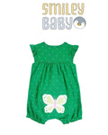 Romper Green Polka