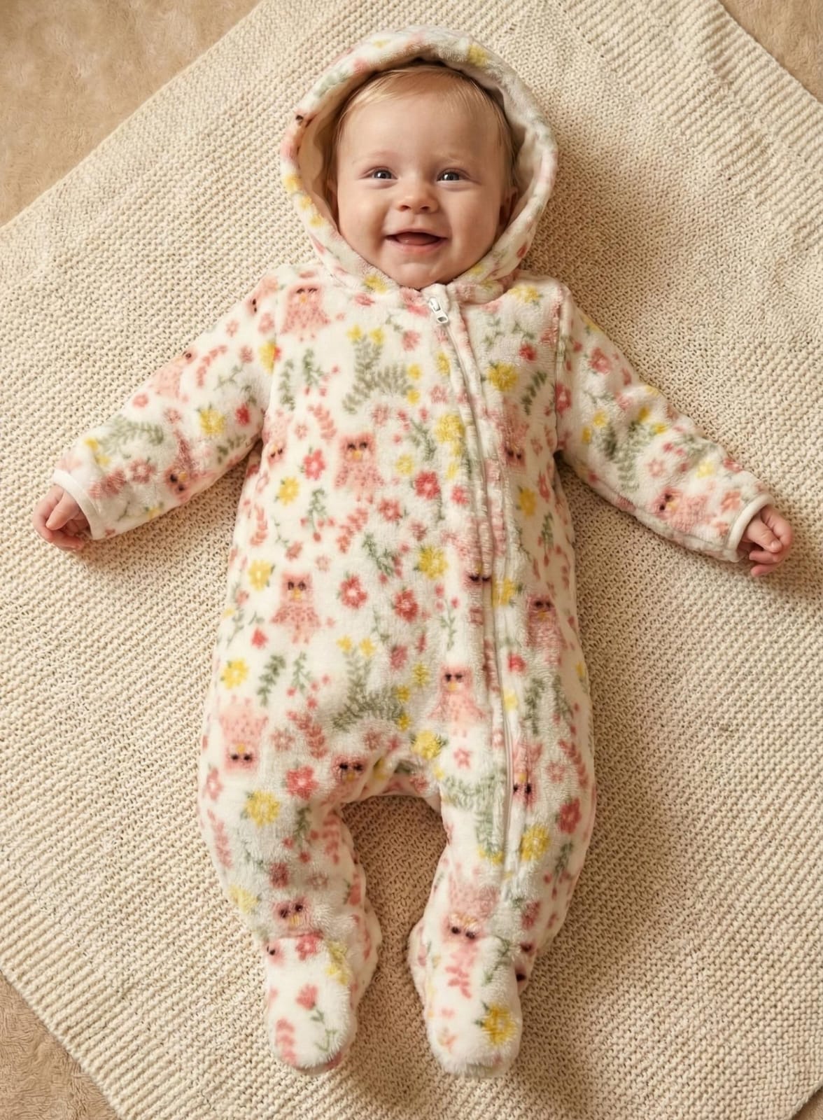 hooded overall  flowers