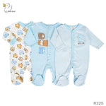 overall coton  set blue bear