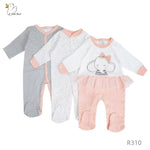 overall coton set elephant