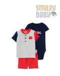 Baby 3-Piece RED AND GREY
