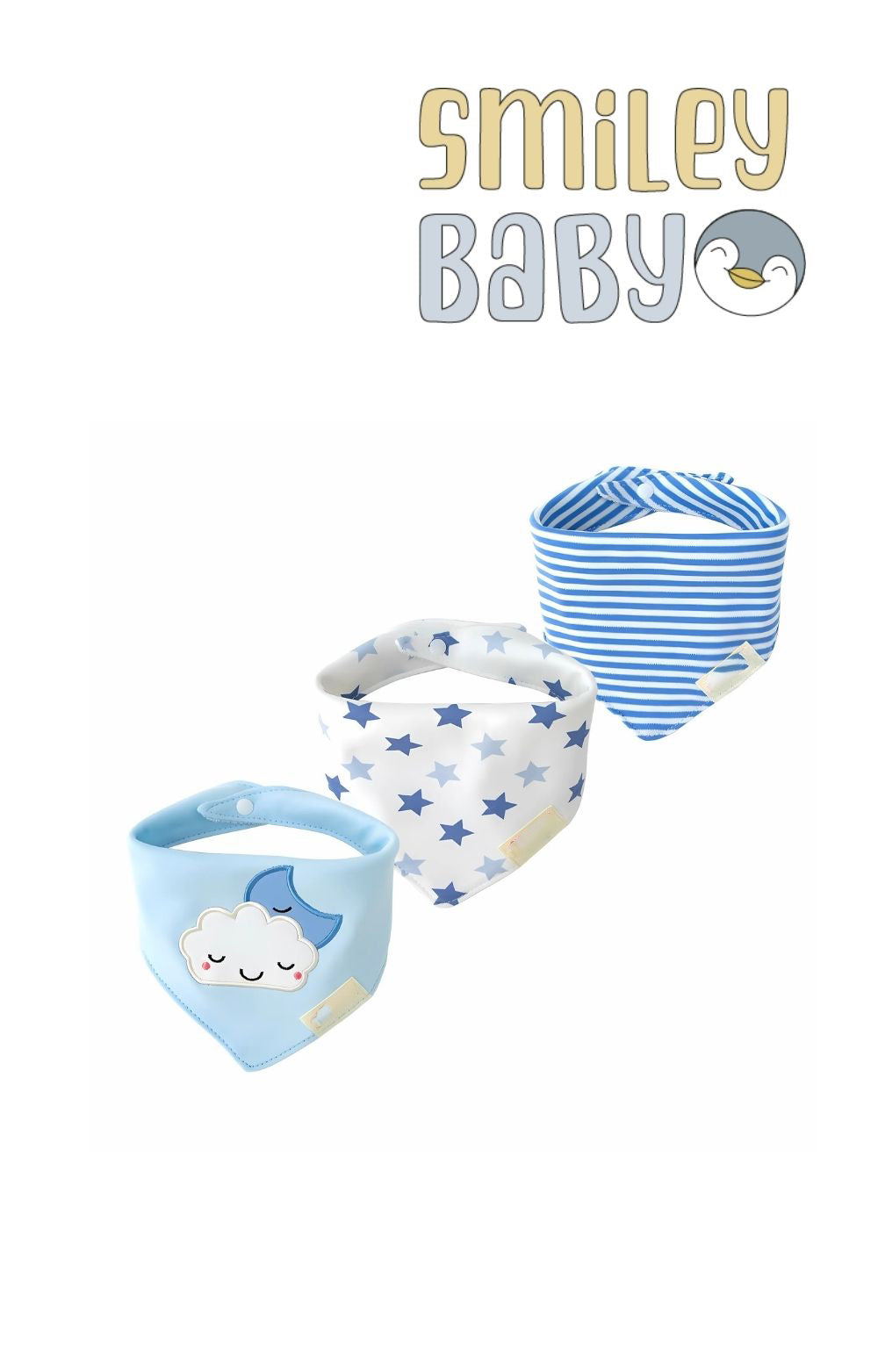 Mom's Care Bibs 3pcs moon & cloud