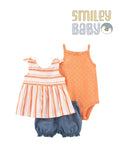 Baby 3-Piece orange and white