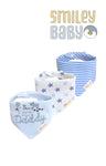 Mom's Care Bibs 3pcs blue rabbit