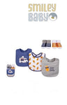 baby Boy Bibs and Socks 5 Pcs Set Blue ice cream