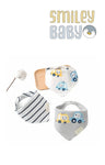 Mom's Care Bibs 3pcs GREY TRUCK