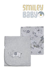 Boys Swaddles Grey Animal