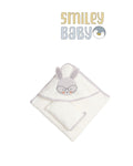 Baby Hooded Towel with loofah WHITE RABBIT