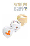 Mom's Care Bibs 3pcs White Fox