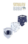 Mom's Care Bibs 3pcs NAVY ELEPHANT