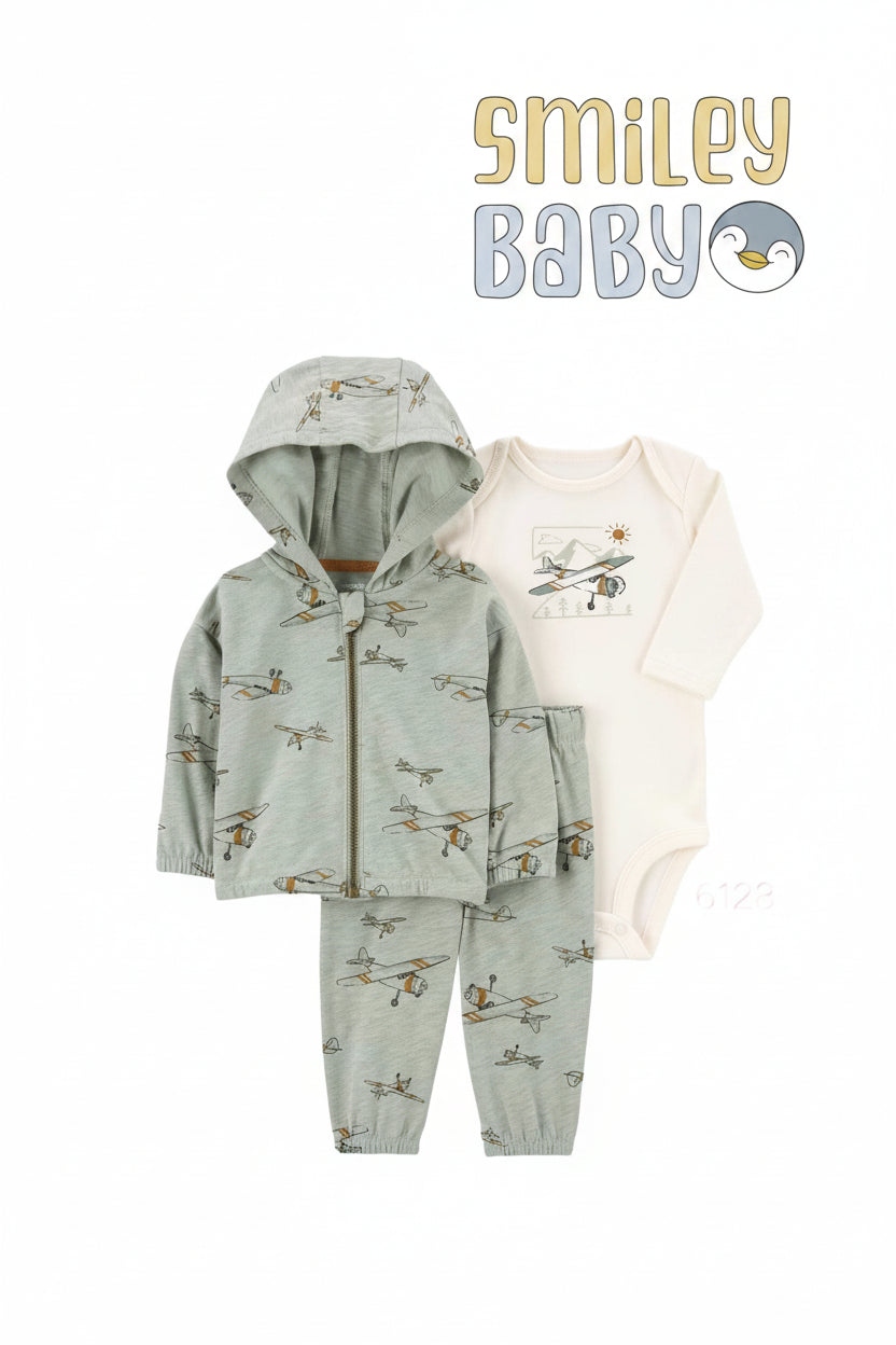 boys Tracksuit GREEN AIRPLANE