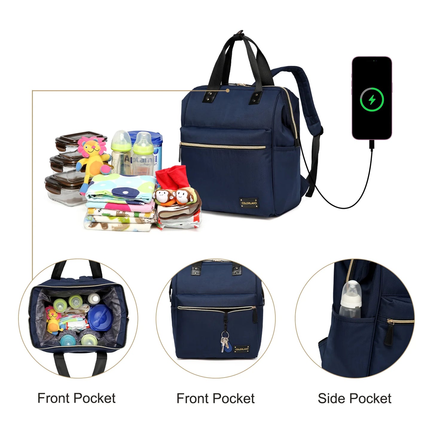 colorland bag CLD-BP124 navy