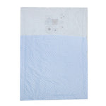 dotted blanket with Sherpa backing blue  bear