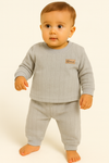 winter pyjama fleece gray smile