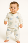 winter pajama coral beige elephant