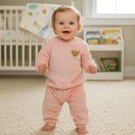 Fleece pajama  pink bear