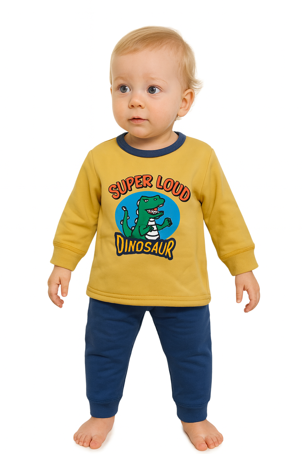 winter pyjama fleece inside little super loud yellow