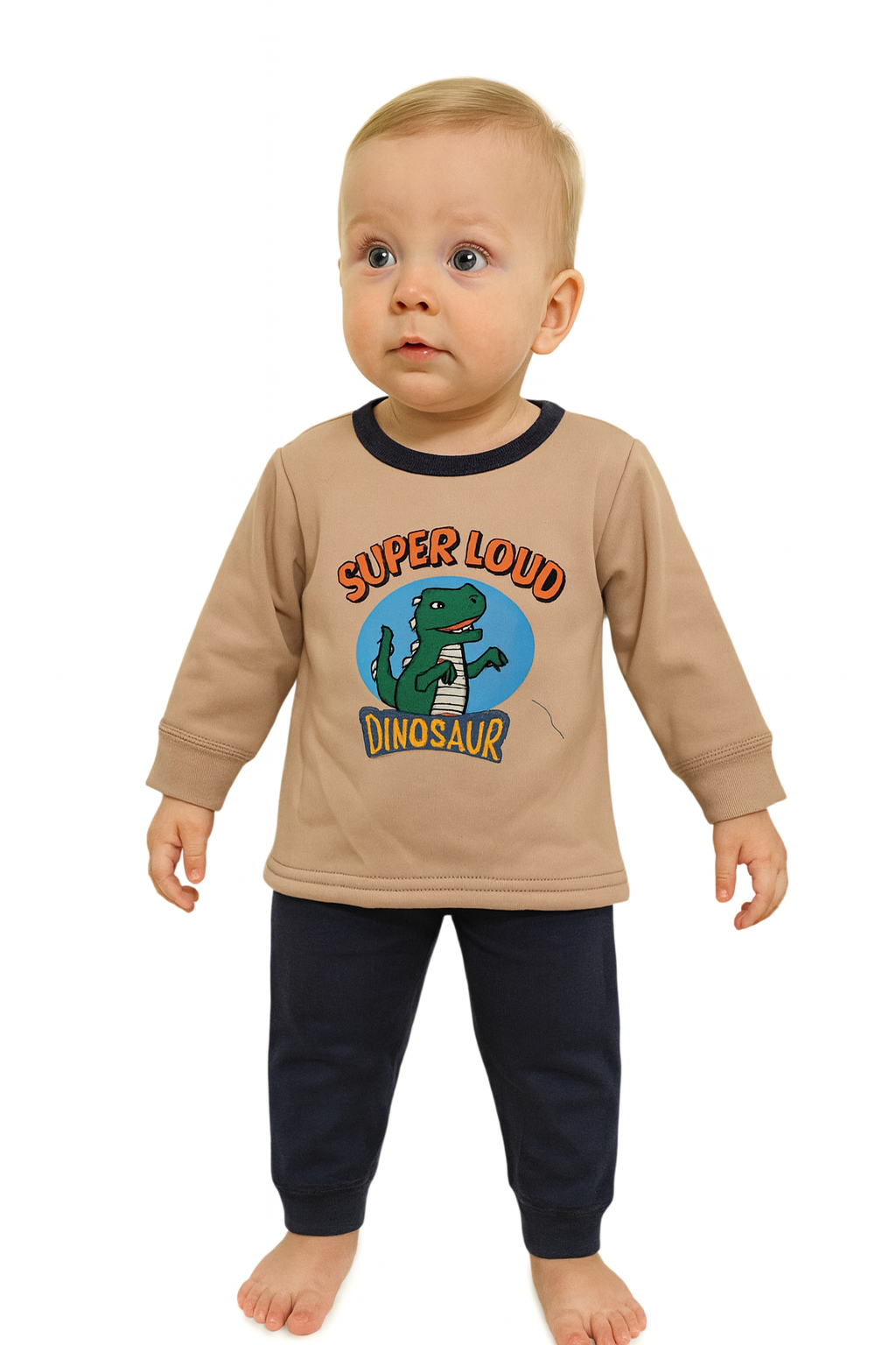 winter pyjama fleece inside little super loud beige