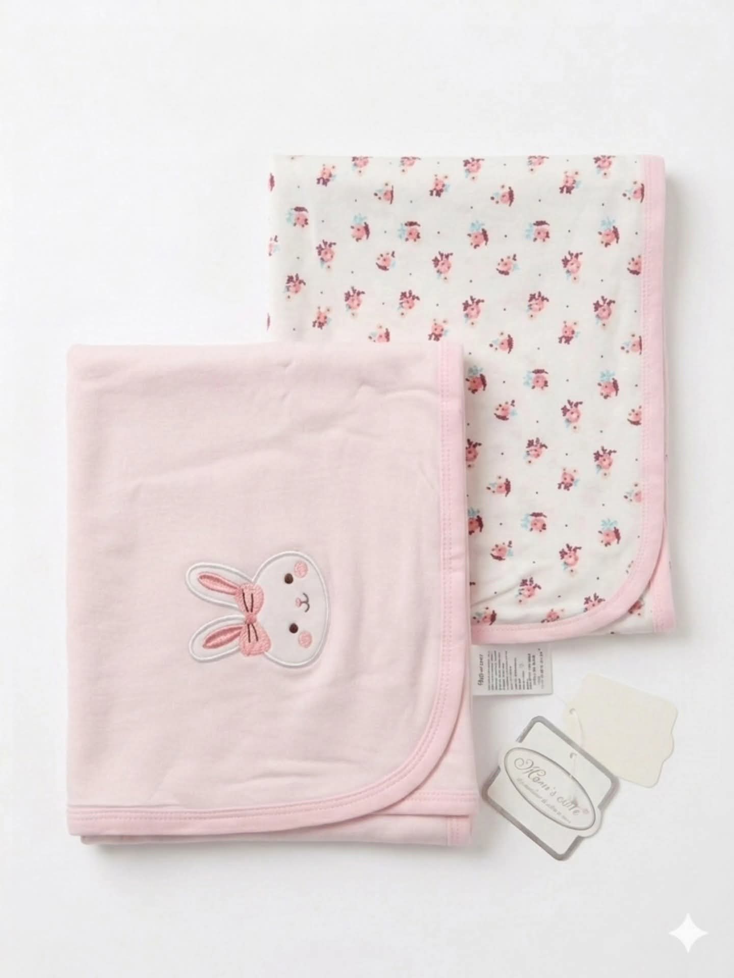 Girls Swaddles pink rabbit