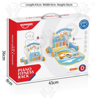 2 in 1 play mat and walker blue
