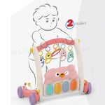 2 in 1 play mat and walker pink
